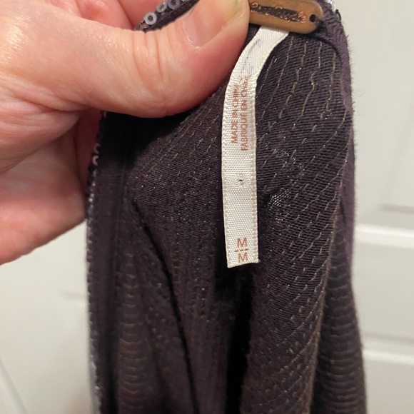 Free People Short Sleeve Drenched In Sequins Mini Dress Ombré Size Medium - Picture 5 of 5